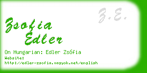 zsofia edler business card